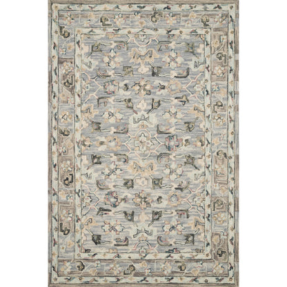Beatty BEA-04 Rug by Loloi in light blue, multi. Made from 100% wool in a traditional style.