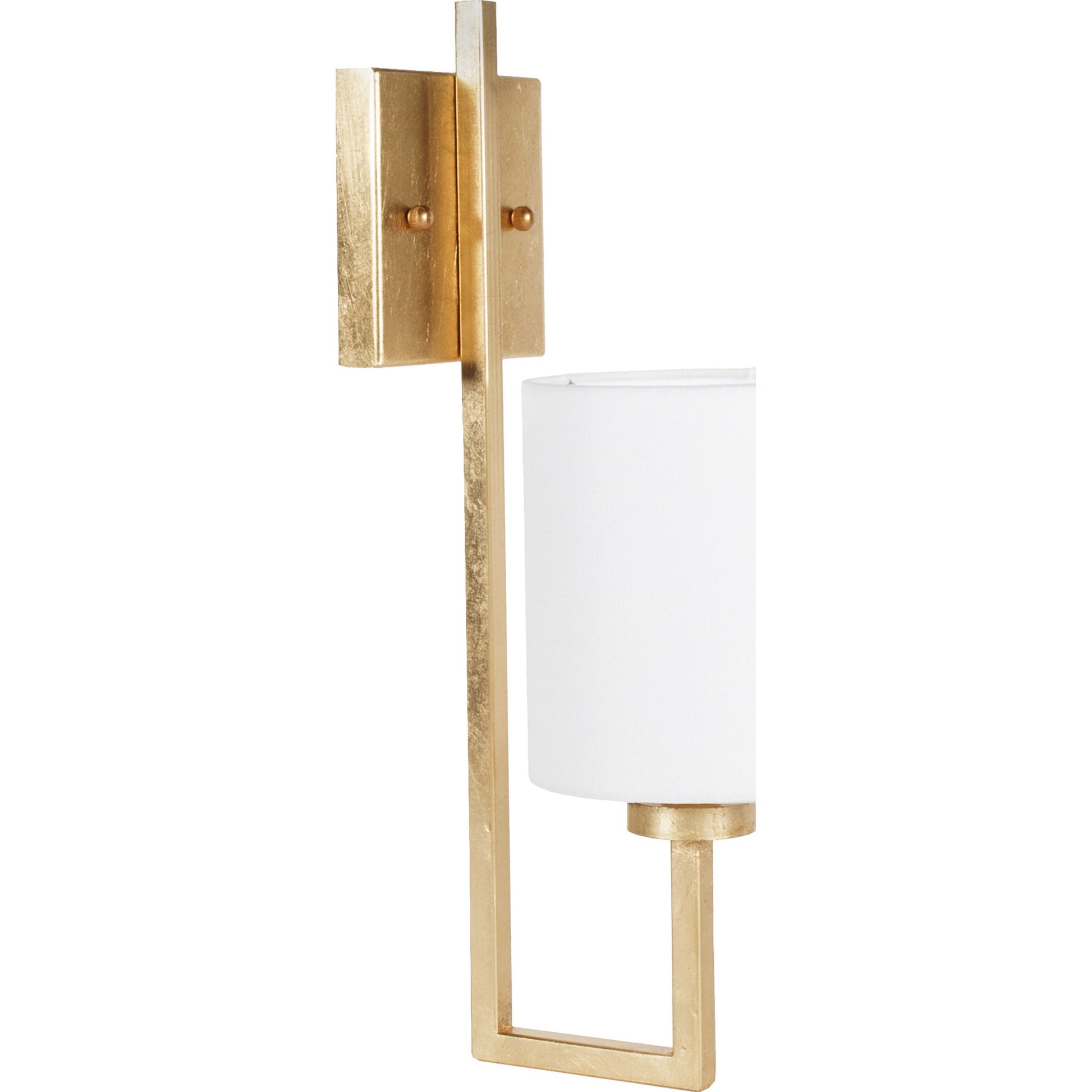 Beckham Sconce by Worlds Away in gold and gold. Made from metal, linen in a transitional style.
