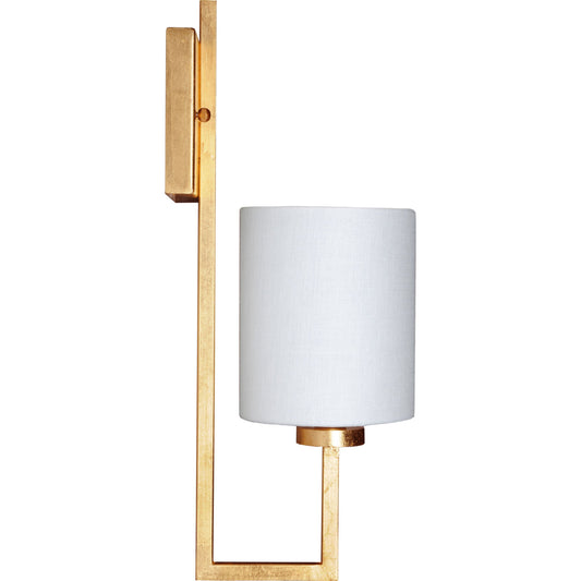 Beckham Sconce by Worlds Away in gold and gold. Made from metal, linen in a transitional style.