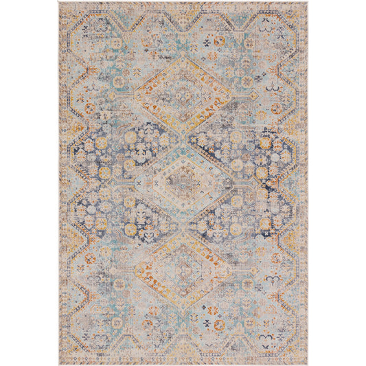 Bequest BEQ02 Rug by Jaipur Living in blue, orange. Made from 100% polypropylene in a unique style.