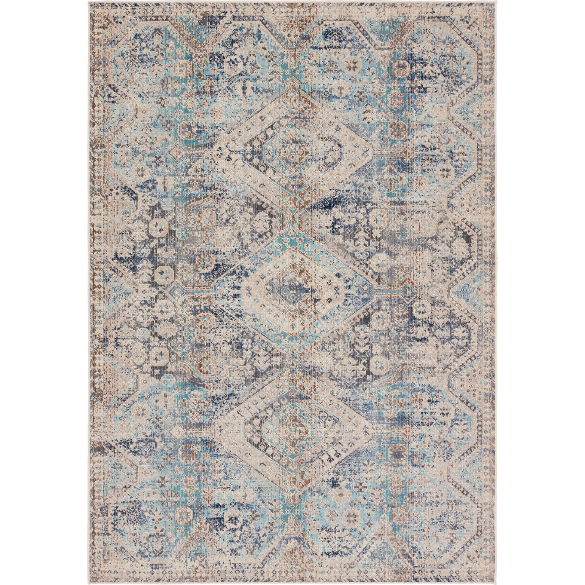 Bequest BEQ03 Rug by Jaipur Living in blue, gray. Made from 100% polypropylene in a unique style.