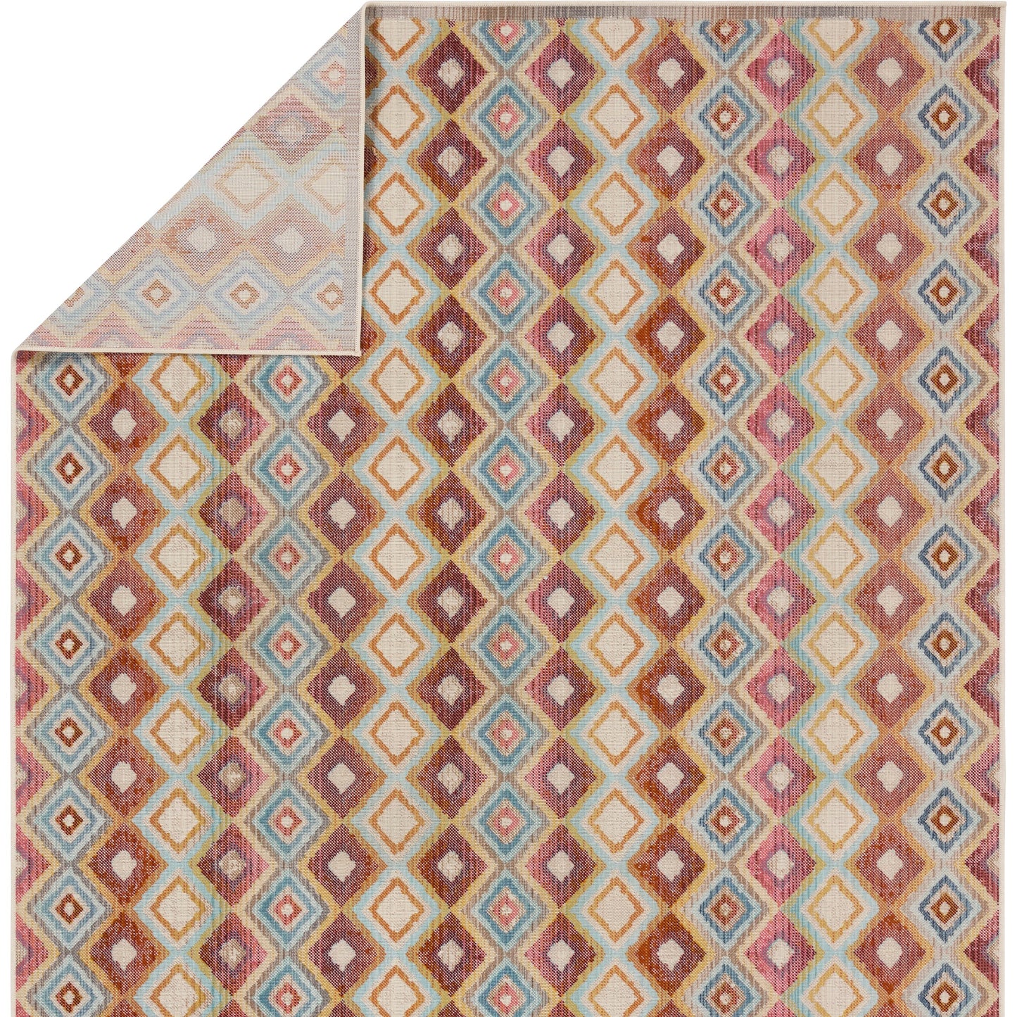 003 SI-1973371,SI-1973372,SI-1973373,SI-1973374,SI-1973375,SI-1973376 | Closeup | Bequest BEQ04 Rug by Jaipur Living in multicolor, blue. Made from 100% polypropylene in a unique style.