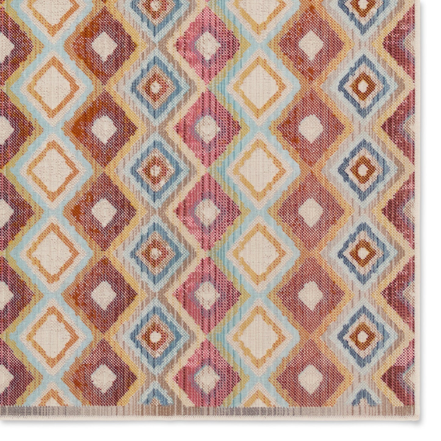 004 SI-1973371,SI-1973372,SI-1973373,SI-1973374,SI-1973375,SI-1973376 | Closeup | Bequest BEQ04 Rug by Jaipur Living in multicolor, blue. Made from 100% polypropylene in a unique style.