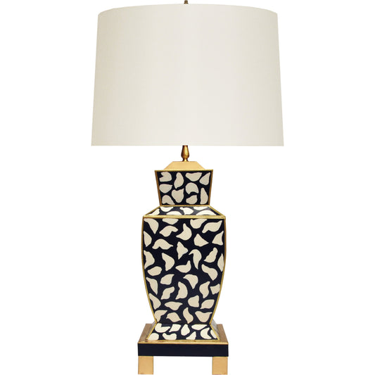 Bianca Table Lamp by Worlds Away. Made from metal, silk in a modern style.