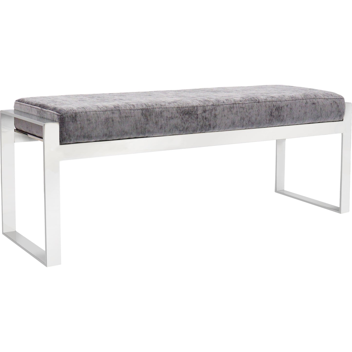 001 SR-766506 | Primary Silo | Luxe Ottoman by Pasargad Home in chrome. Made from unique in a modern style.