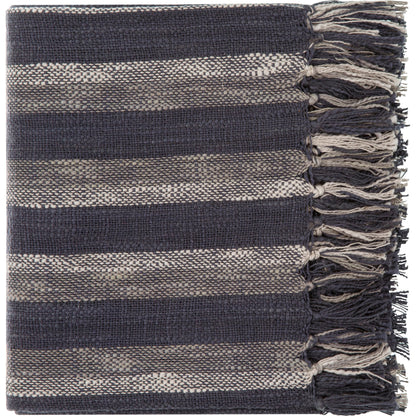 Briar - 14281 by Surya in gray, black. Made from front: 100% cotton, back: 100% cotton in a modern style.