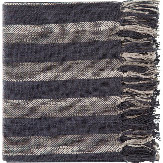 Briar - 14281 by Surya in gray, black. Made from front: 100% cotton, back: 100% cotton in a modern style.