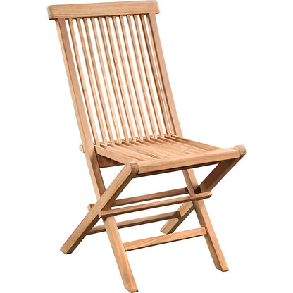 Hobert Outdoor Teak Folding Chair by Arch & Plane in light brown. Made from teak in a coastal style.
