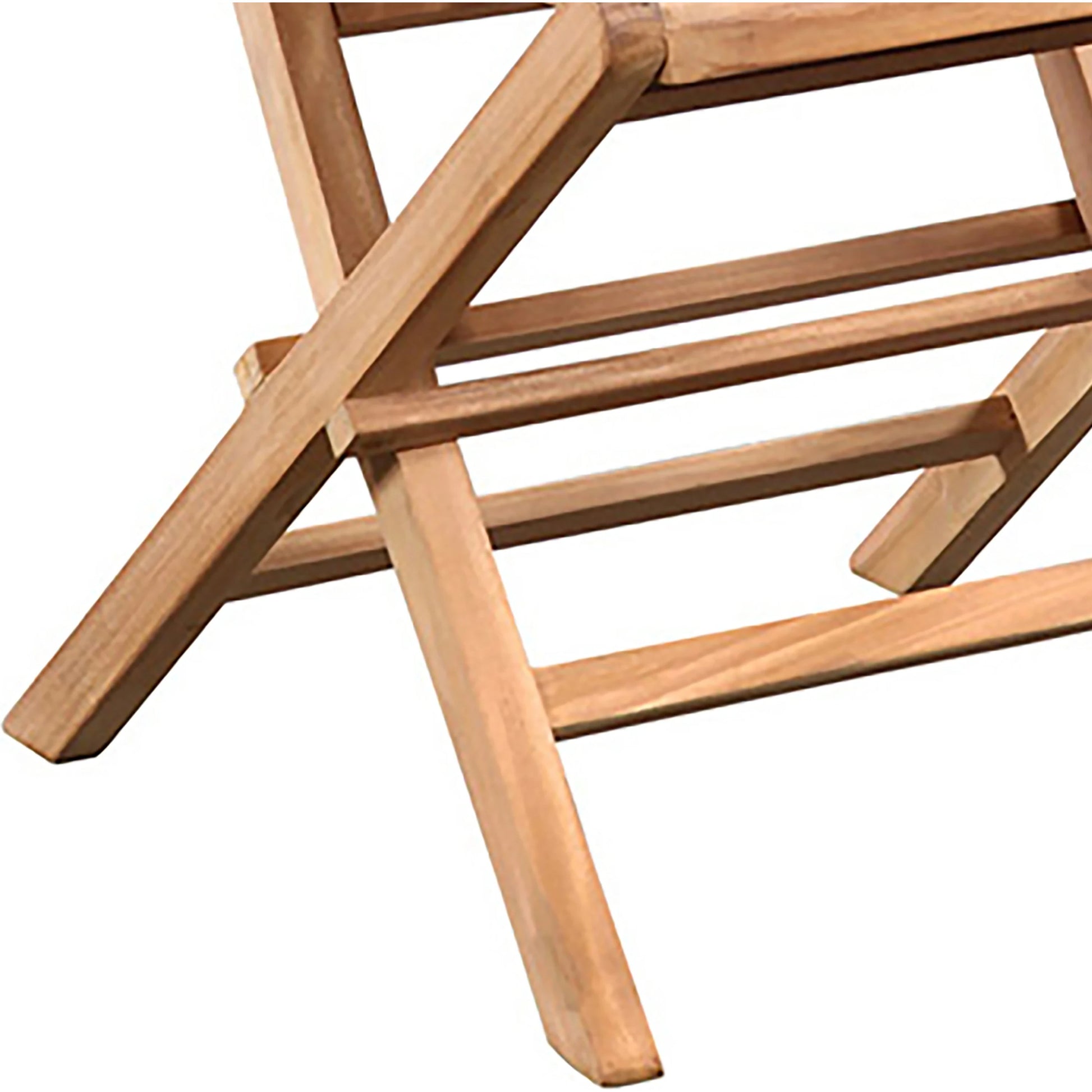 Hobert Outdoor Teak Folding Chair by Arch & Plane in light brown. Made from teak in a coastal style.