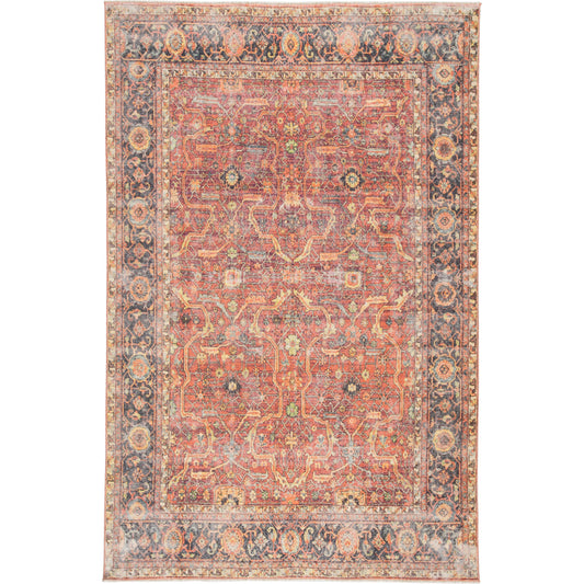 Boheme BOH04 Rug by Jaipur Living in orange, blue. Made from 78% cotton, 16% polyester, 6% polyester, chenille in a unique style.