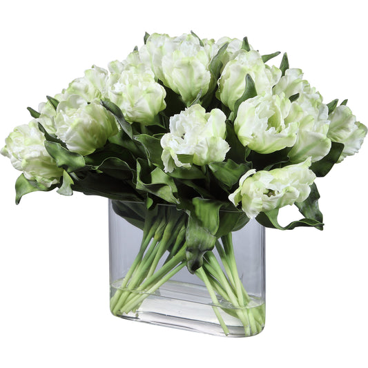 Kimbry Tulip Centerpiece by Uttermost. Made from polyester, plastic, iron, glass in a modern style.