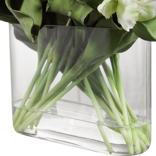 Kimbry Tulip Centerpiece by Uttermost. Made from polyester, plastic, iron, glass in a modern style.