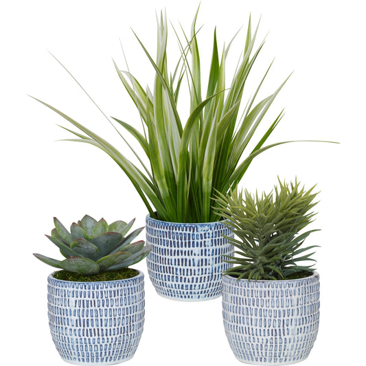 Puebla Greenery by Uttermost in blue, white. Made from plastic, ceramic, latex, foam in a unique style.