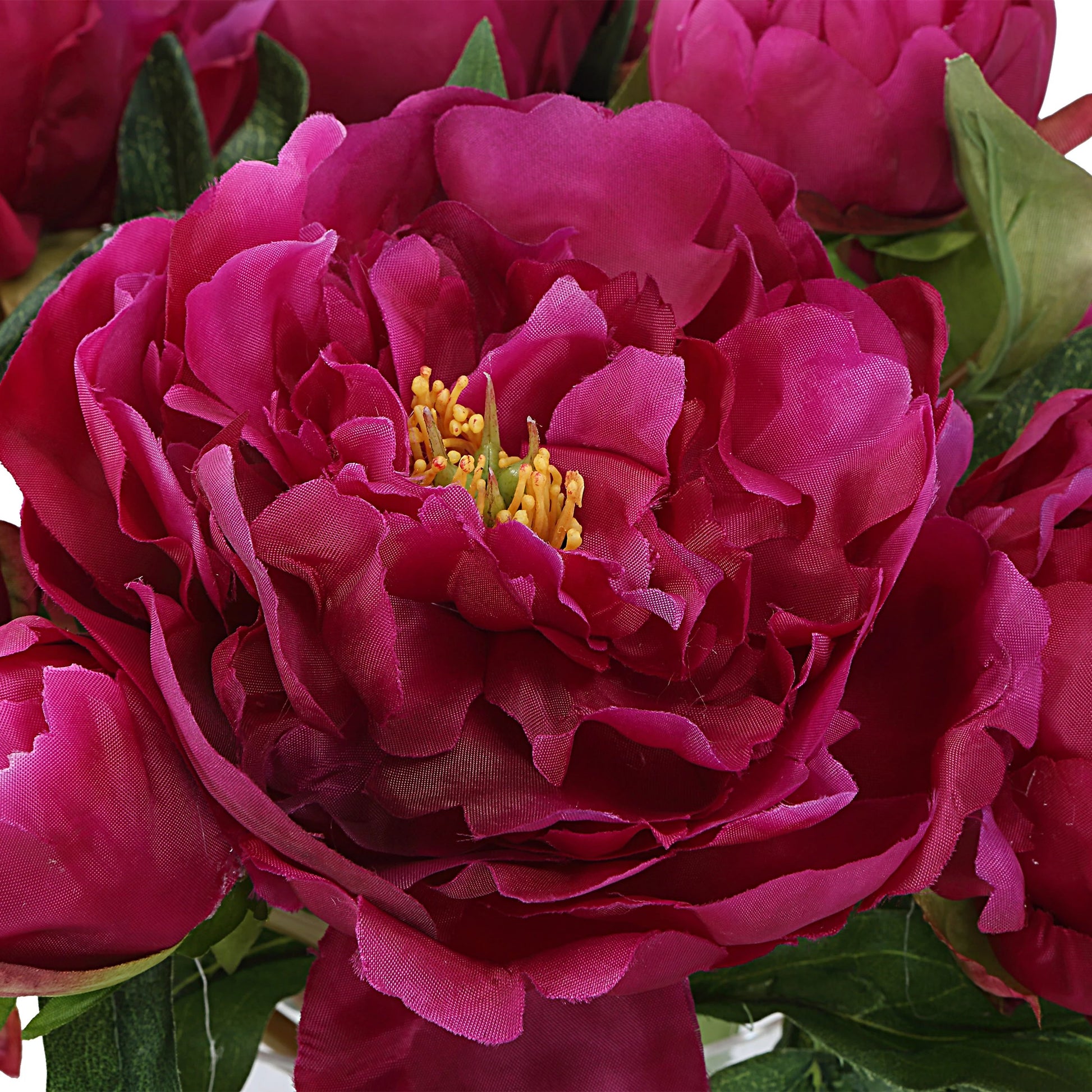 Prima Peony Bouquet by Uttermost in fuchsia. Made from polyester, plastic, iron, glass in a modern style.