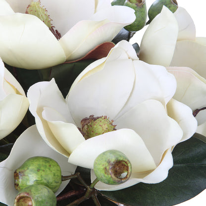 Dobbins Magnolia Bouquet by Uttermost. Made from polyfoam, plastic, stone, iron, glass in a modern style.