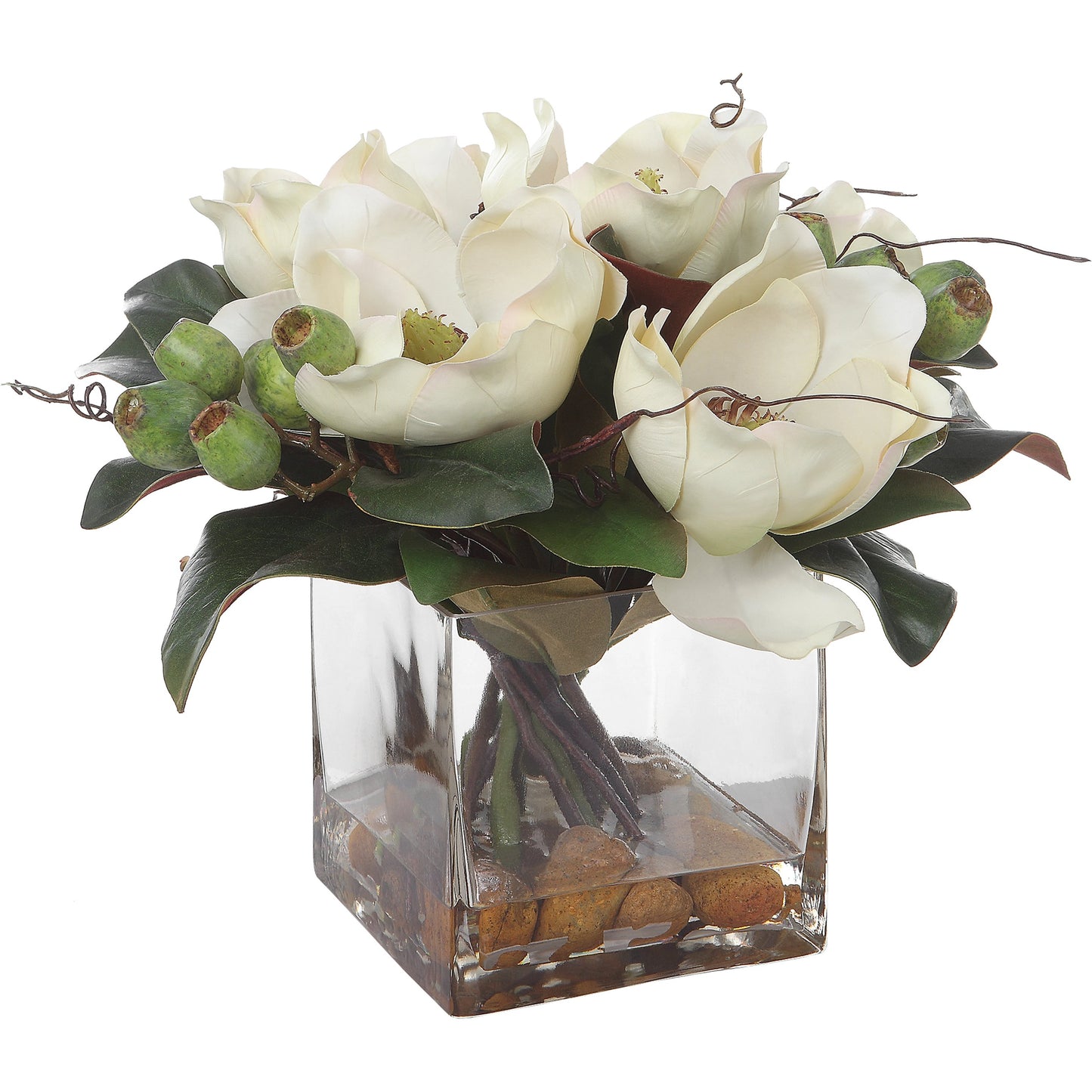001 SI-1981485 | Primary Silo | Dobbins Magnolia Bouquet by Uttermost. Made from polyfoam, plastic, stone, iron, glass in a modern style.