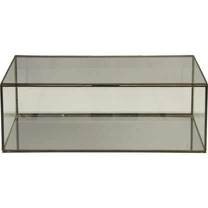 Smoked Glass Box by Worlds Away in mirror and mirror. Made from metal, glass in a modern style.