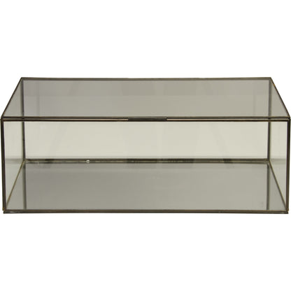 Smoked Glass Box by Worlds Away in mirror and mirror. Made from metal, glass in a modern style.