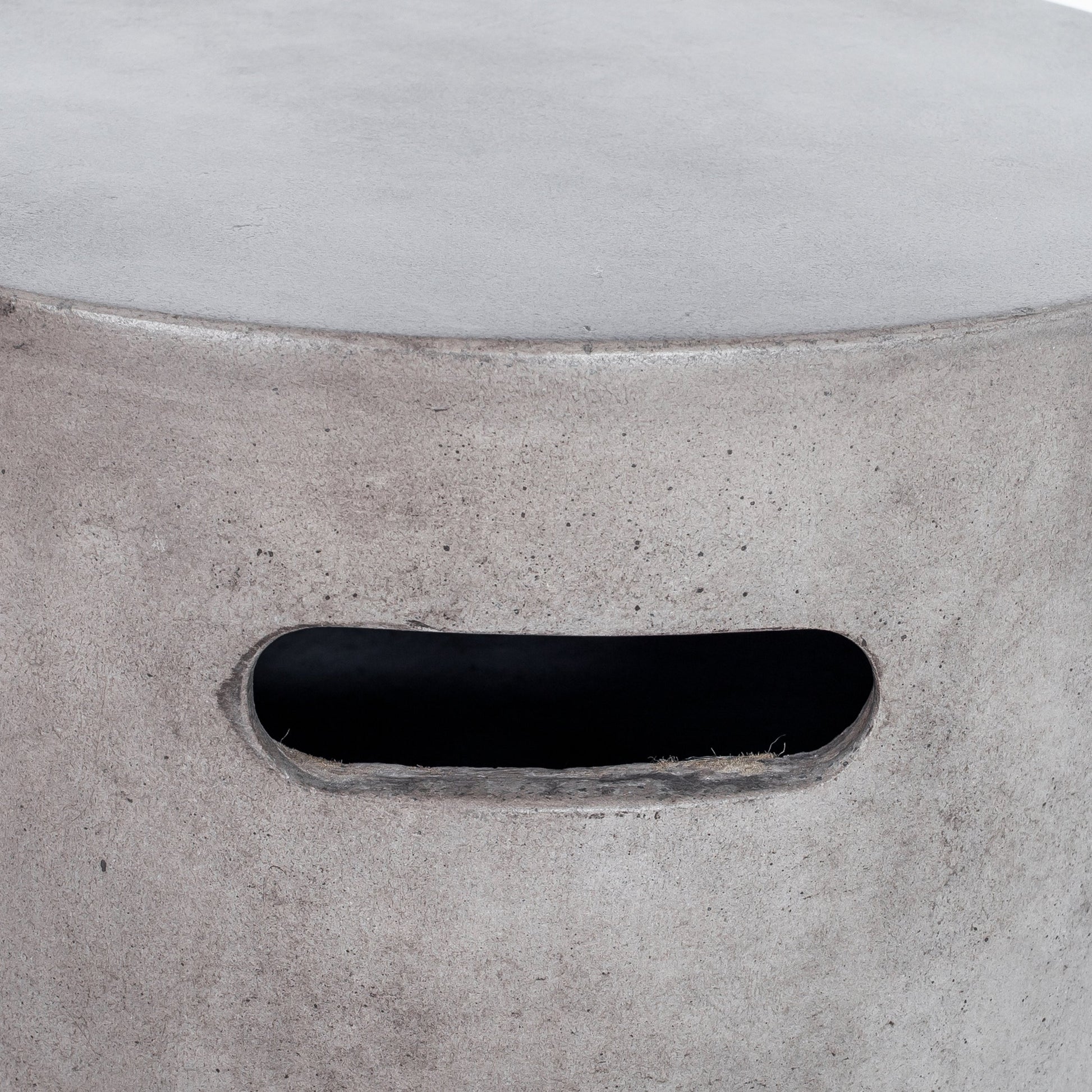 Cato Fiberstone Stool by Moe's Home Collection in dark gray and water based acrylic. Made from cement, natural fibres in a modern style.