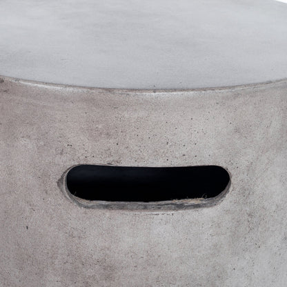 Cato Fiberstone Stool by Moe's Home Collection in dark gray and water based acrylic. Made from cement, natural fibres in a modern style.