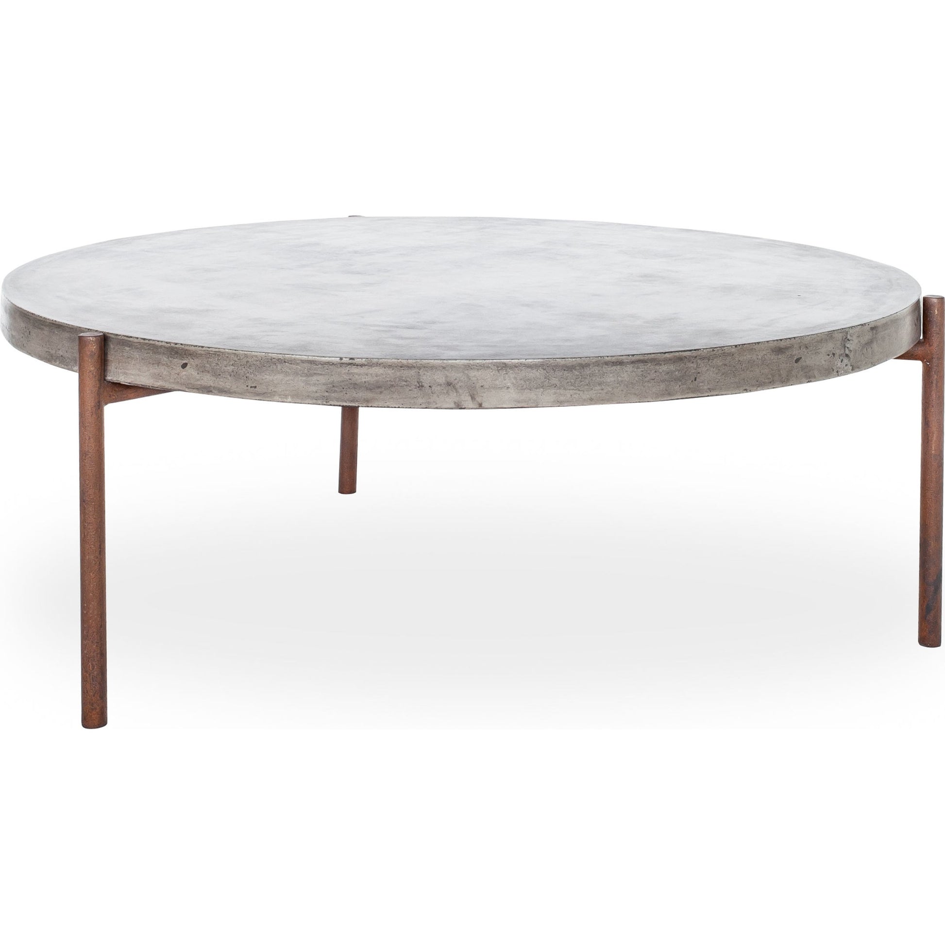Mendez Coffee Table by Moe's Home Collection in dark gray and water based acrylic. Made from cement, natural fibres, steel legs in a modern style.