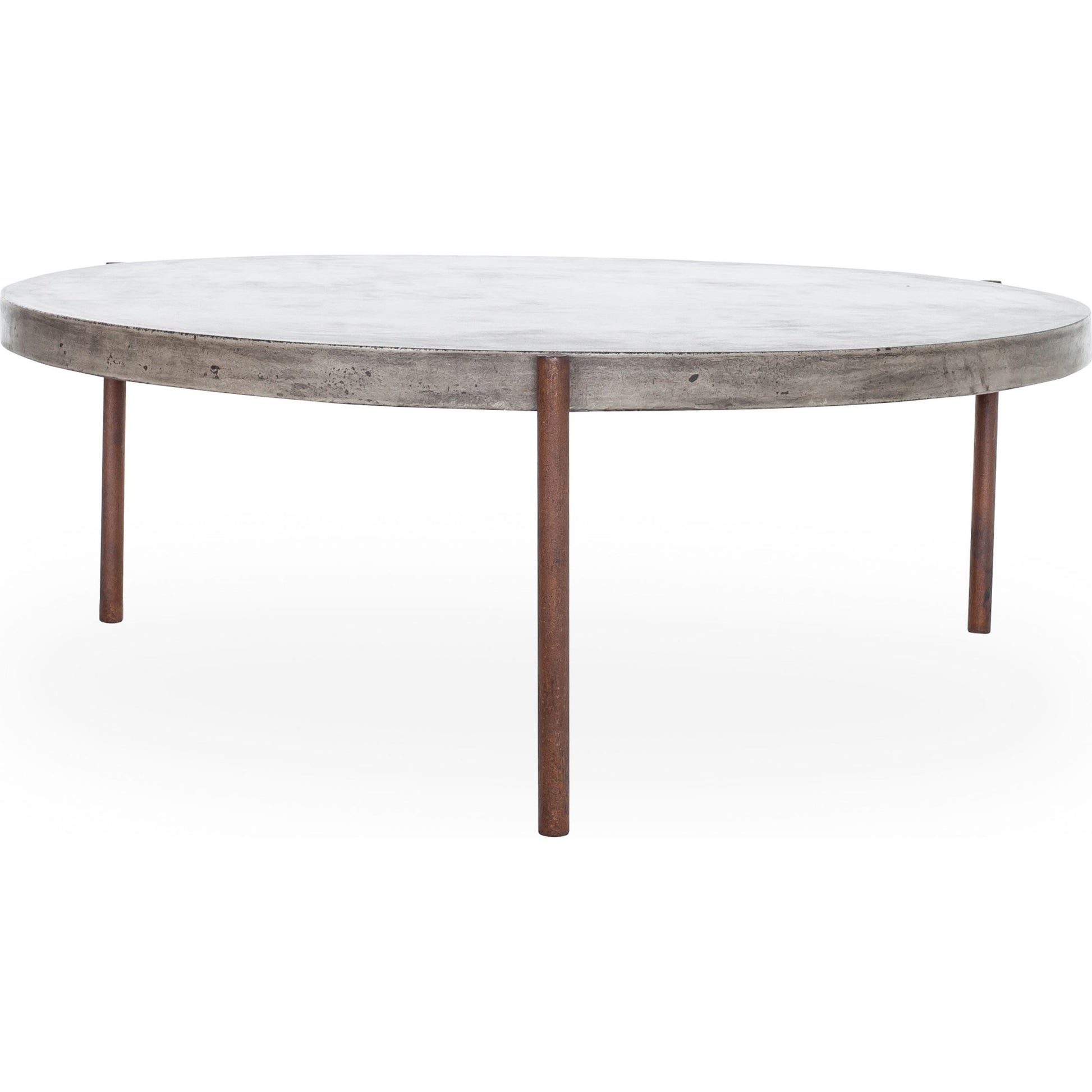 Mendez Coffee Table by Moe's Home Collection in dark gray and water based acrylic. Made from cement, natural fibres, steel legs in a modern style.