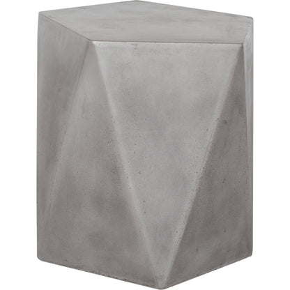 Gem Outdoor Stool by Moe's Home Collection in dark gray. Made from fiber reinforced natural concrete in a modern style.
