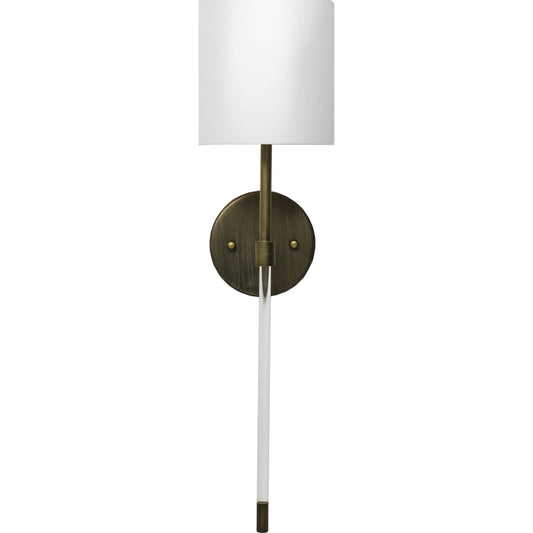 Bristow Acrylic Sconce by Worlds Away. Made from acrylic, metal, silk in a modern style.
