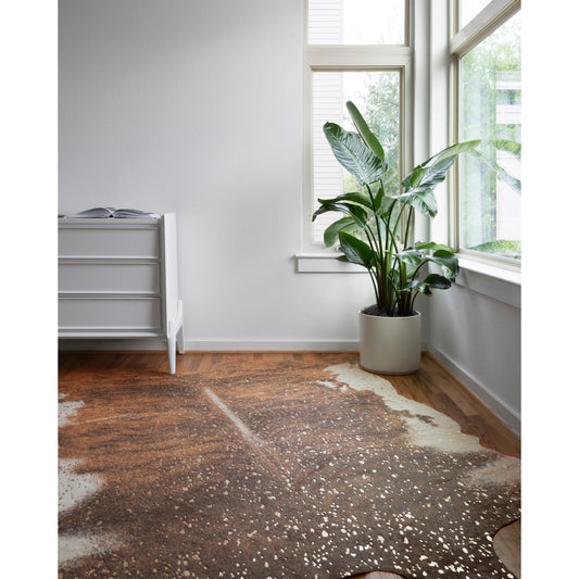 Bryce BZ-10 Rug by Loloi II in walnut, champagne. Made from 100% acrylic in a rustic style.