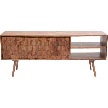 O2 Tv Cabinet by Moe's Home Collection in natural. Made from solid sheesham in a modern style.