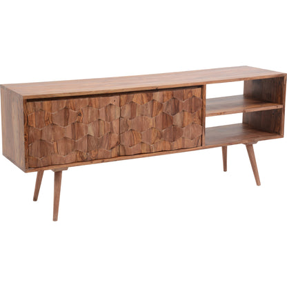O2 Tv Cabinet by Moe's Home Collection in natural. Made from solid sheesham in a modern style.