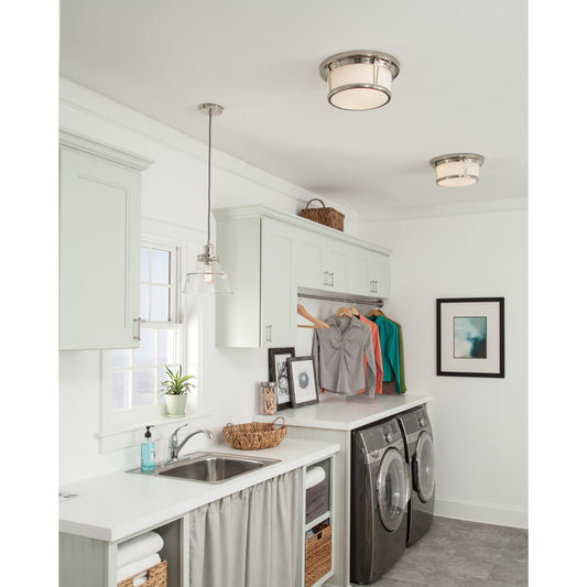 Baskin Pendant by Generation Lighting. Made from steel in a transitional style.