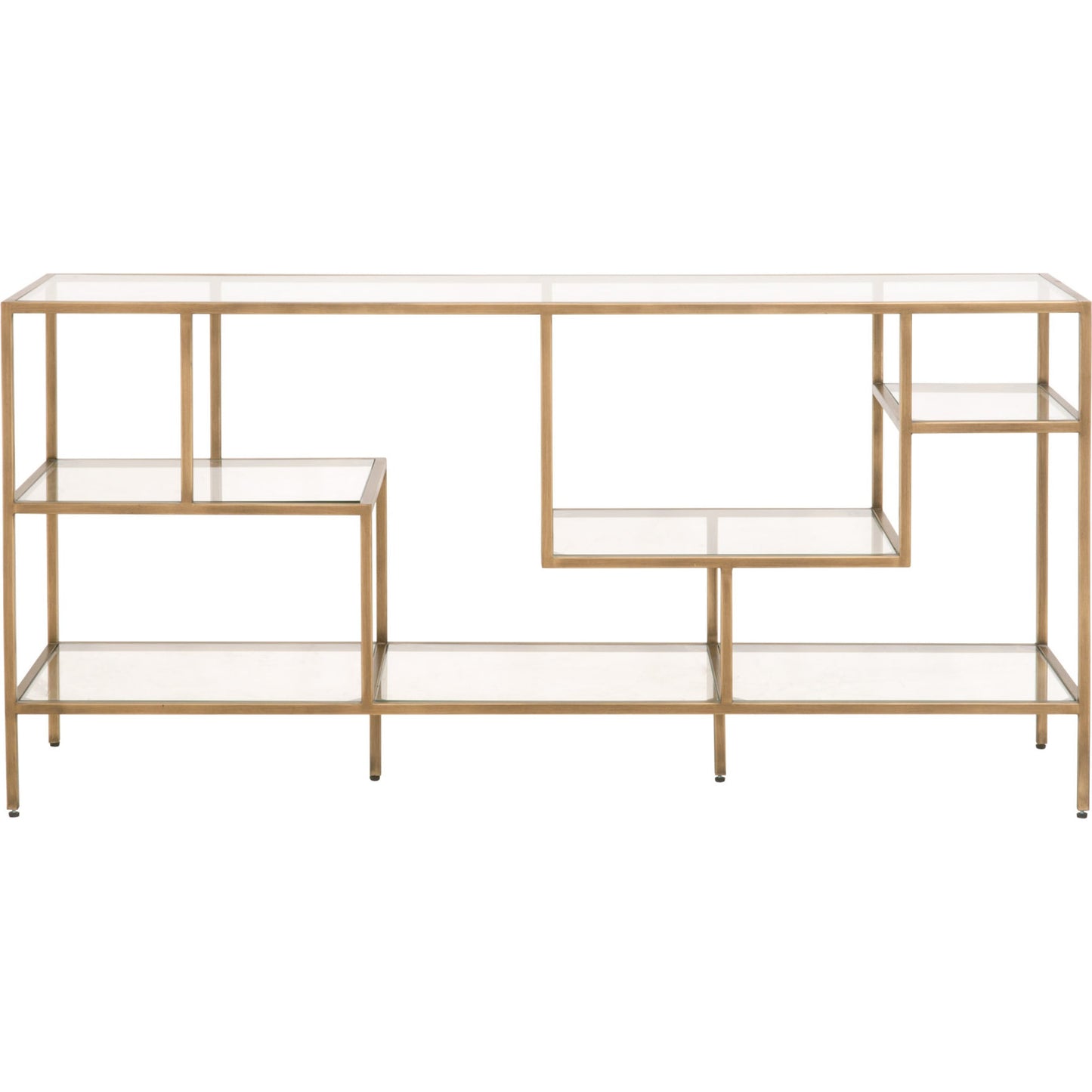 002 SR-789337 | Additional Silo | Beakman Bookcase by Essentials For Living in brass, clear. Made from metal, glass in a transitional style.
