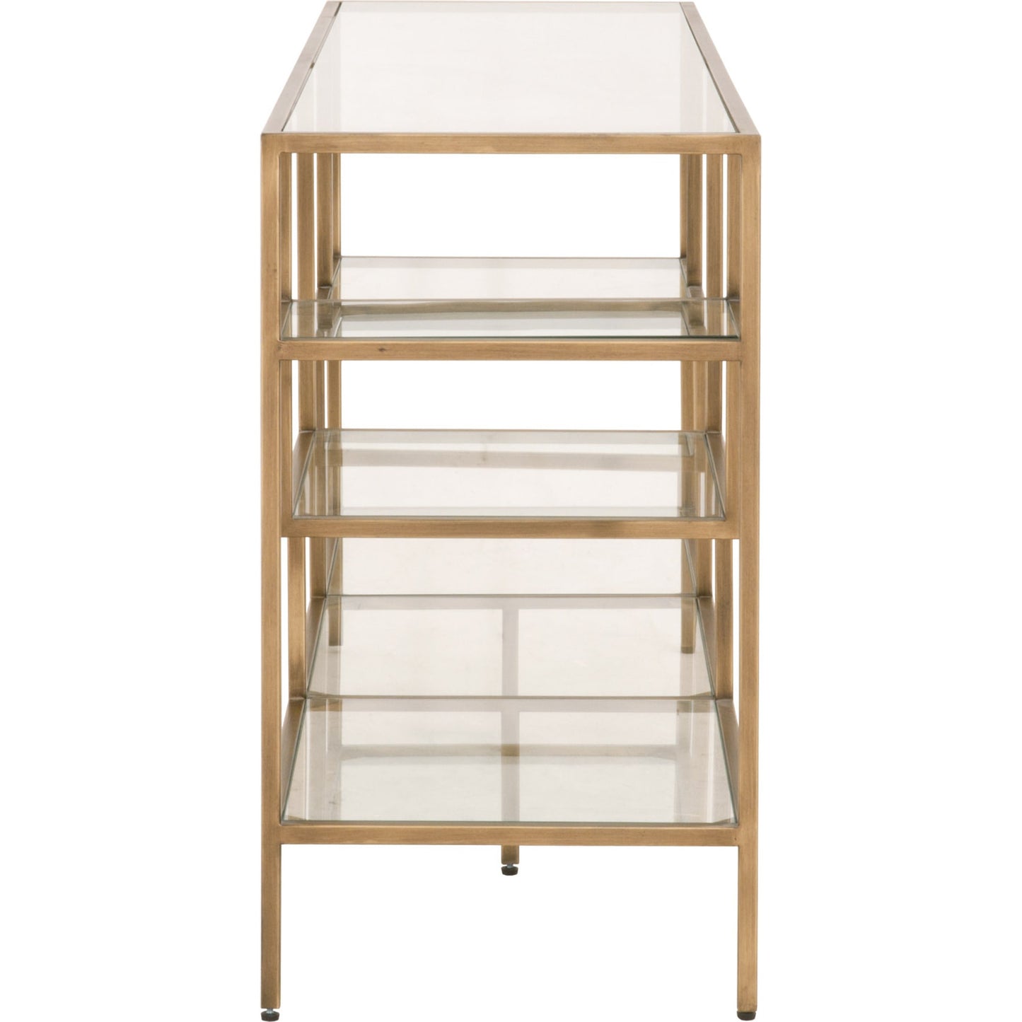 004 SR-789337 | Additional Silo | Beakman Bookcase by Essentials For Living in brass, clear. Made from metal, glass in a transitional style.