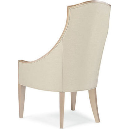High Back Side Chair by Caracole in taupe and blush taupe. Made from birch in a transitional style.