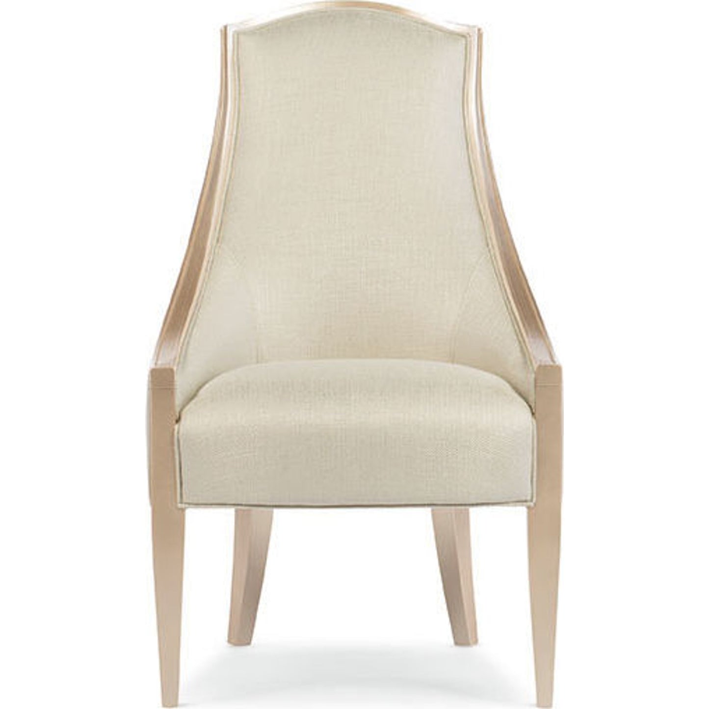 003 SR-768801 | Additional Silo | High Back Side Chair by Caracole in taupe and blush taupe. Made from birch in a transitional style.