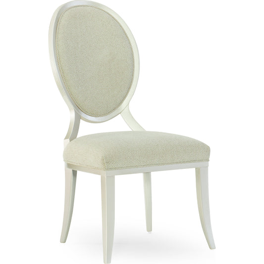 Brushed Tweed Side Chair (Set of 2) by Caracole in natural and soft silver paint. Made from birch in a transitional style.