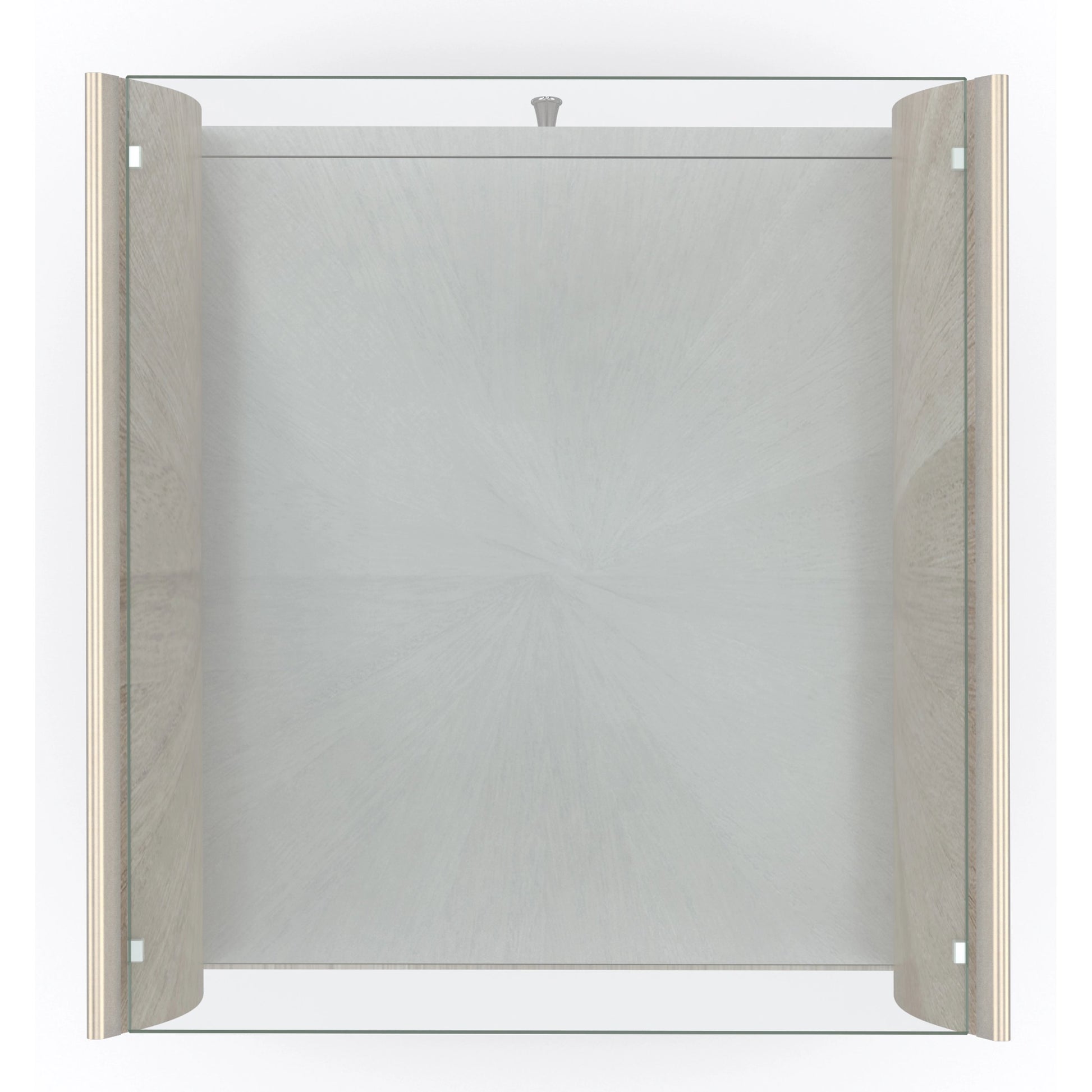 Lillian Rectangle End Table by Caracole in natural and stone manor, ivory wash, soft radiance. Made from birch, koto, figured sycamore in a unique style.