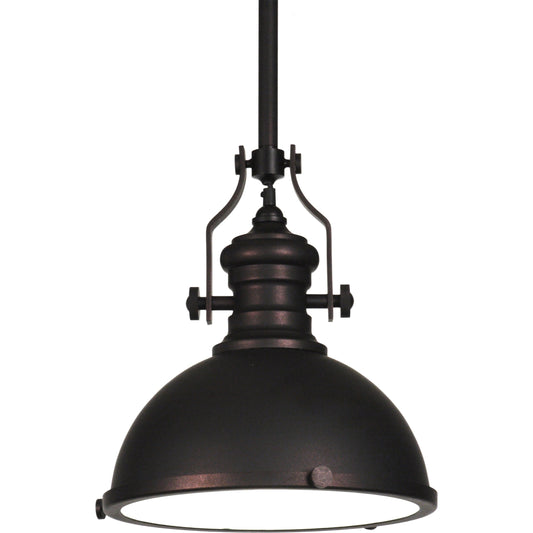 Retro Pendant by Zentique in antique brown and metal. Made from metal in a modern style.