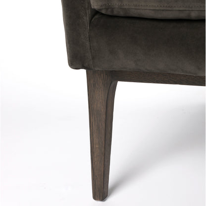 Copeland Chair by Four Hands in orly natural and black oak. Made from 100% polyester, solid oak in a transitional style.