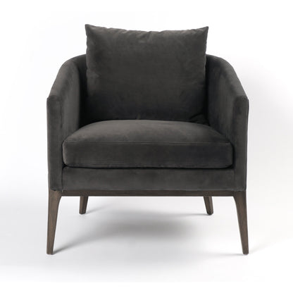 Copeland Chair by Four Hands in orly natural and black oak. Made from 100% polyester, solid oak in a transitional style.