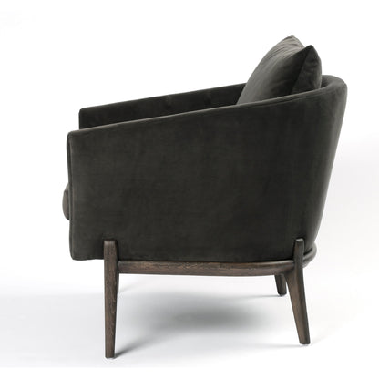 Copeland Chair by Four Hands in orly natural and black oak. Made from 100% polyester, solid oak in a transitional style.
