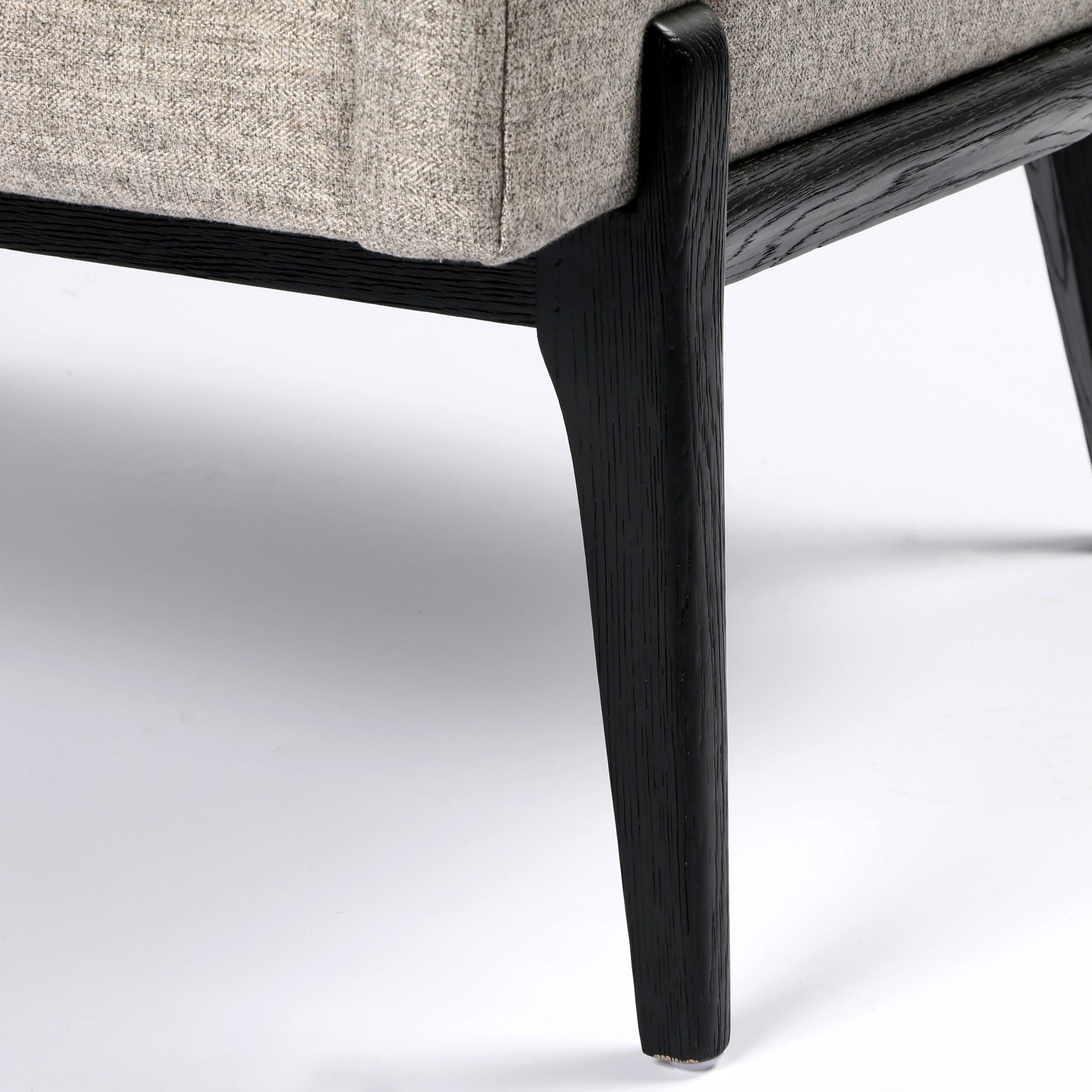 Copeland Chair by Four Hands in orly natural and black oak. Made from 100% polyester, solid oak in a transitional style.