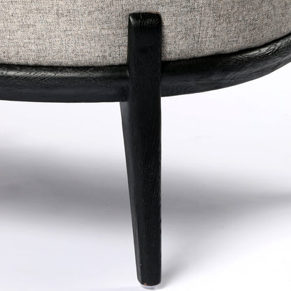 Copeland Chair by Four Hands in orly natural and black oak. Made from 100% polyester, solid oak in a transitional style.