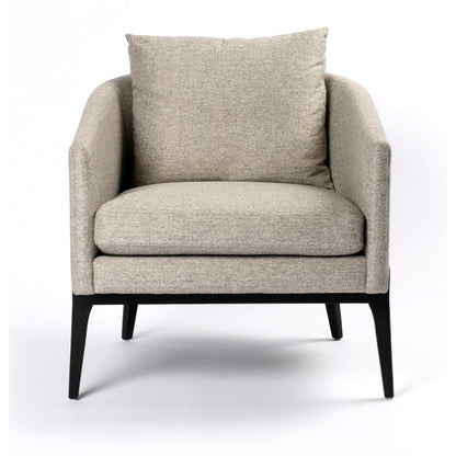 Copeland Chair by Four Hands in orly natural and black oak. Made from 100% polyester, solid oak in a transitional style.