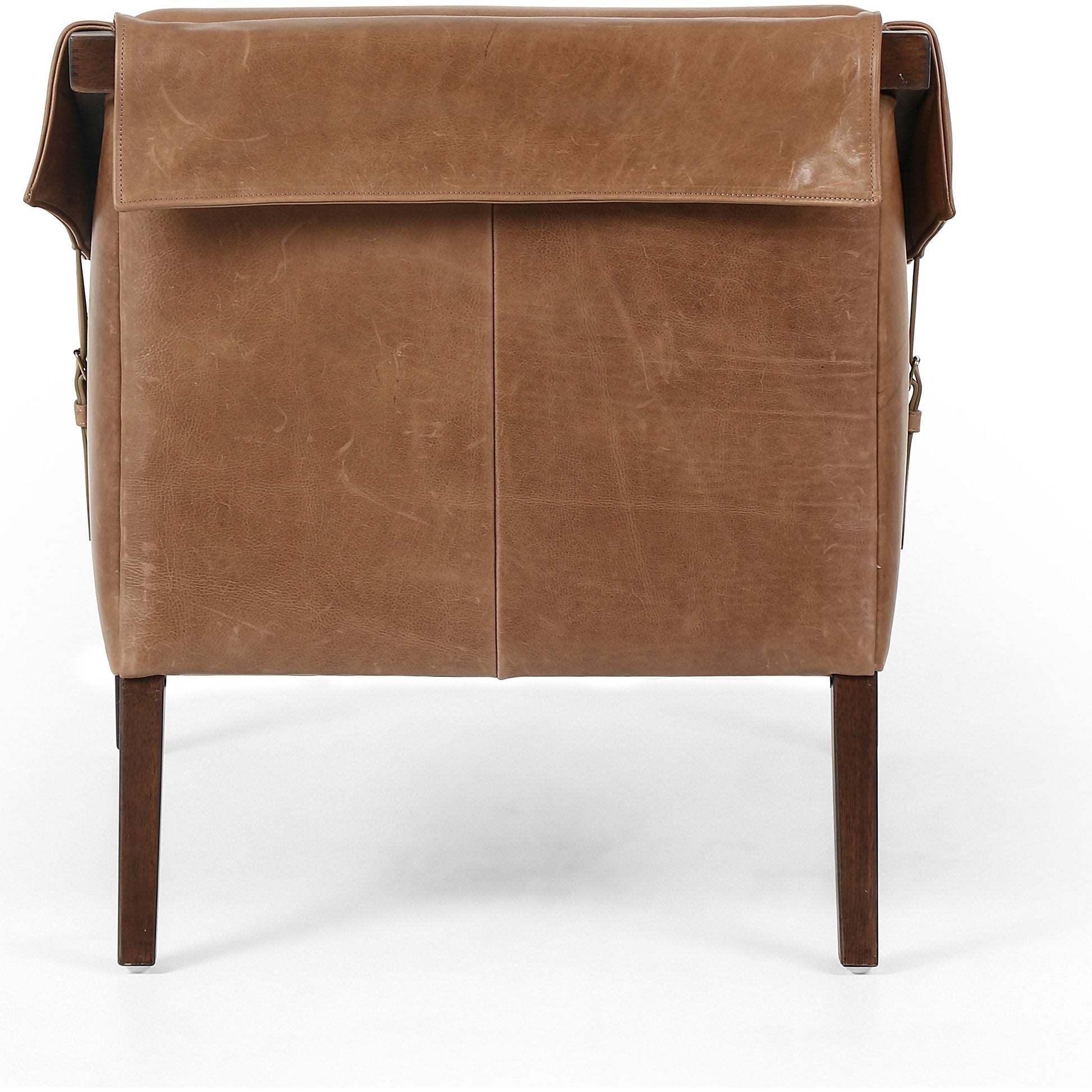 Bauer Chair by Four Hands in thames cream and distressed natural. Made from 66% polyester, 19% acrylic, 15% flax, linen, solid parawood, top grain leather in a modern style.