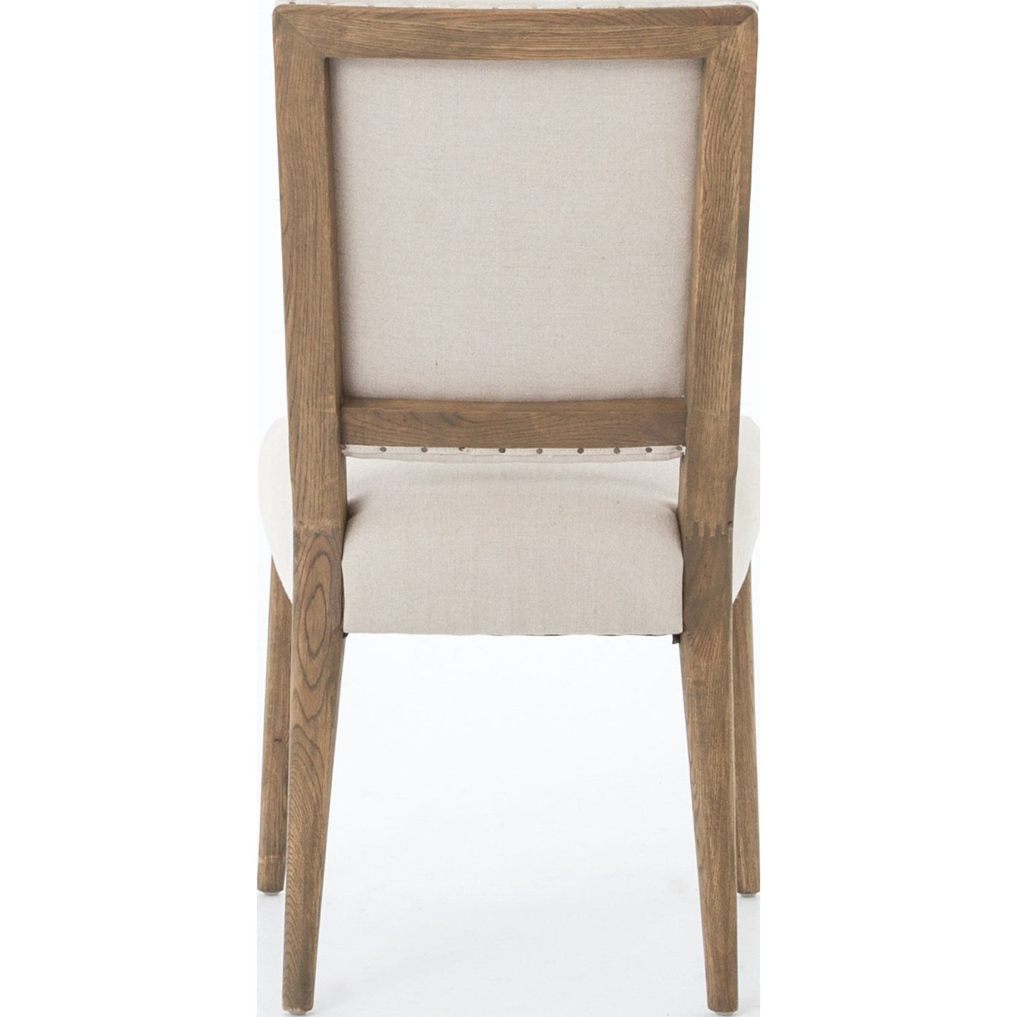 001 S-258339 | Additional Silo | Kurt Dining Chair by Four Hands in dark linen, dark oak and dark linen, dark nettlewood, shoe nail. Made from 100% flax, linen, solid nettlewood, iron in a cottage & farmhouse style.