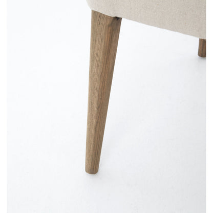 Kurt Dining Chair by Four Hands in dark linen, dark oak and dark linen, dark nettlewood, shoe nail. Made from 100% flax, linen, solid nettlewood, iron in a cottage & farmhouse style.