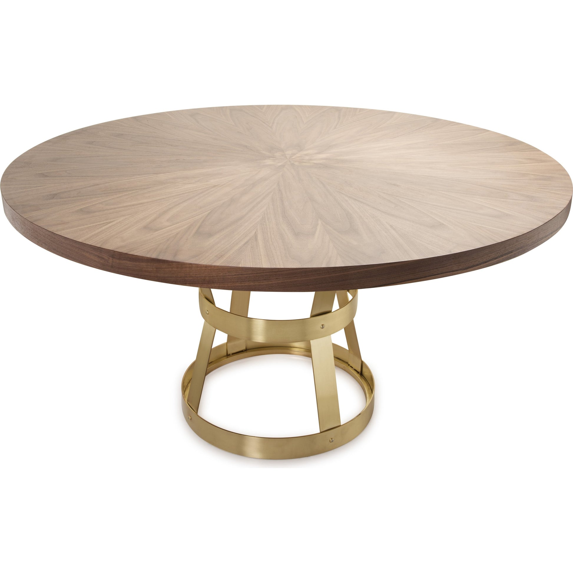 Cannon Dining Table Base by Worlds Away in antique brass, clear. Made from metal, glass in a modern style.