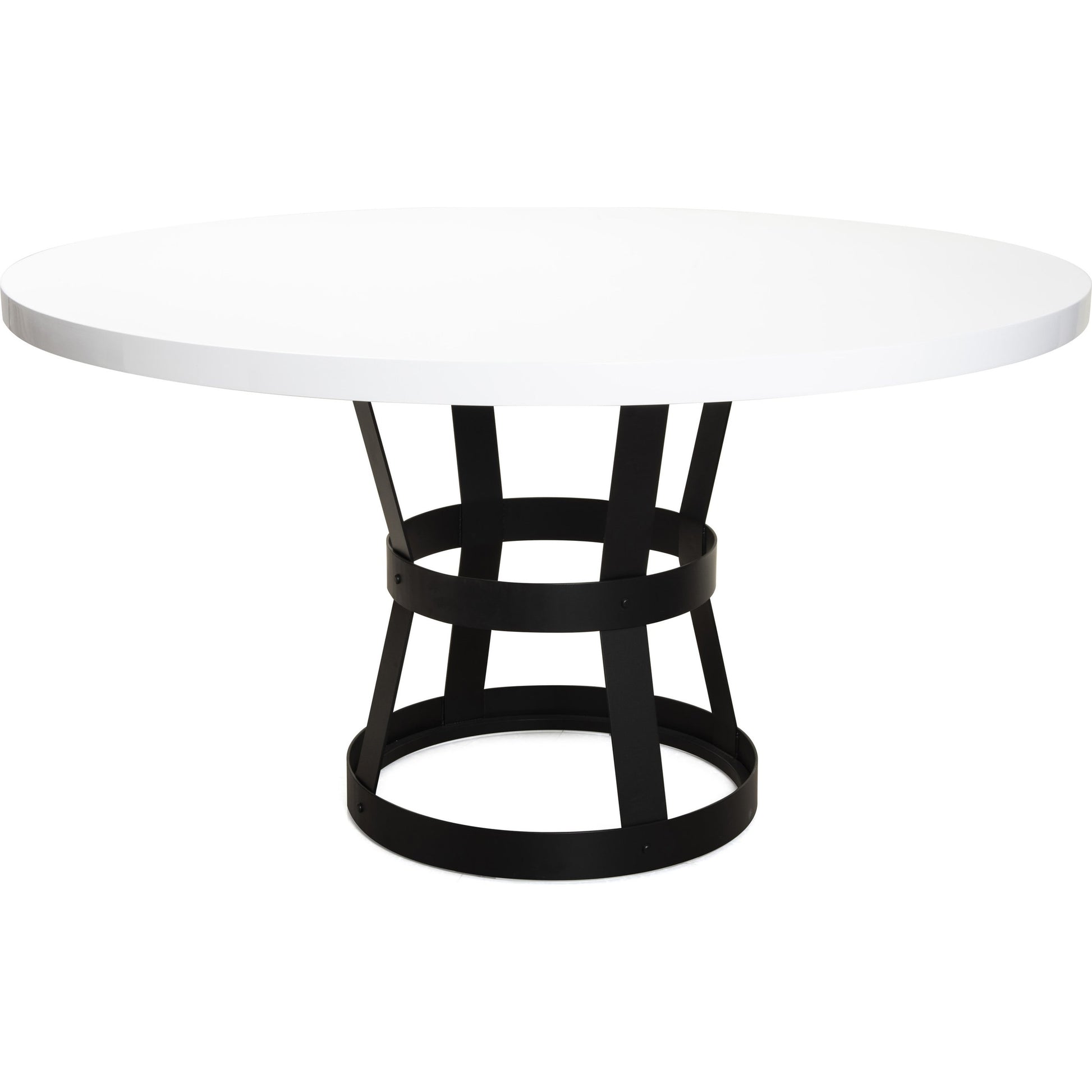 Cannon Dining Table Base by Worlds Away in antique brass, clear. Made from metal, glass in a modern style.